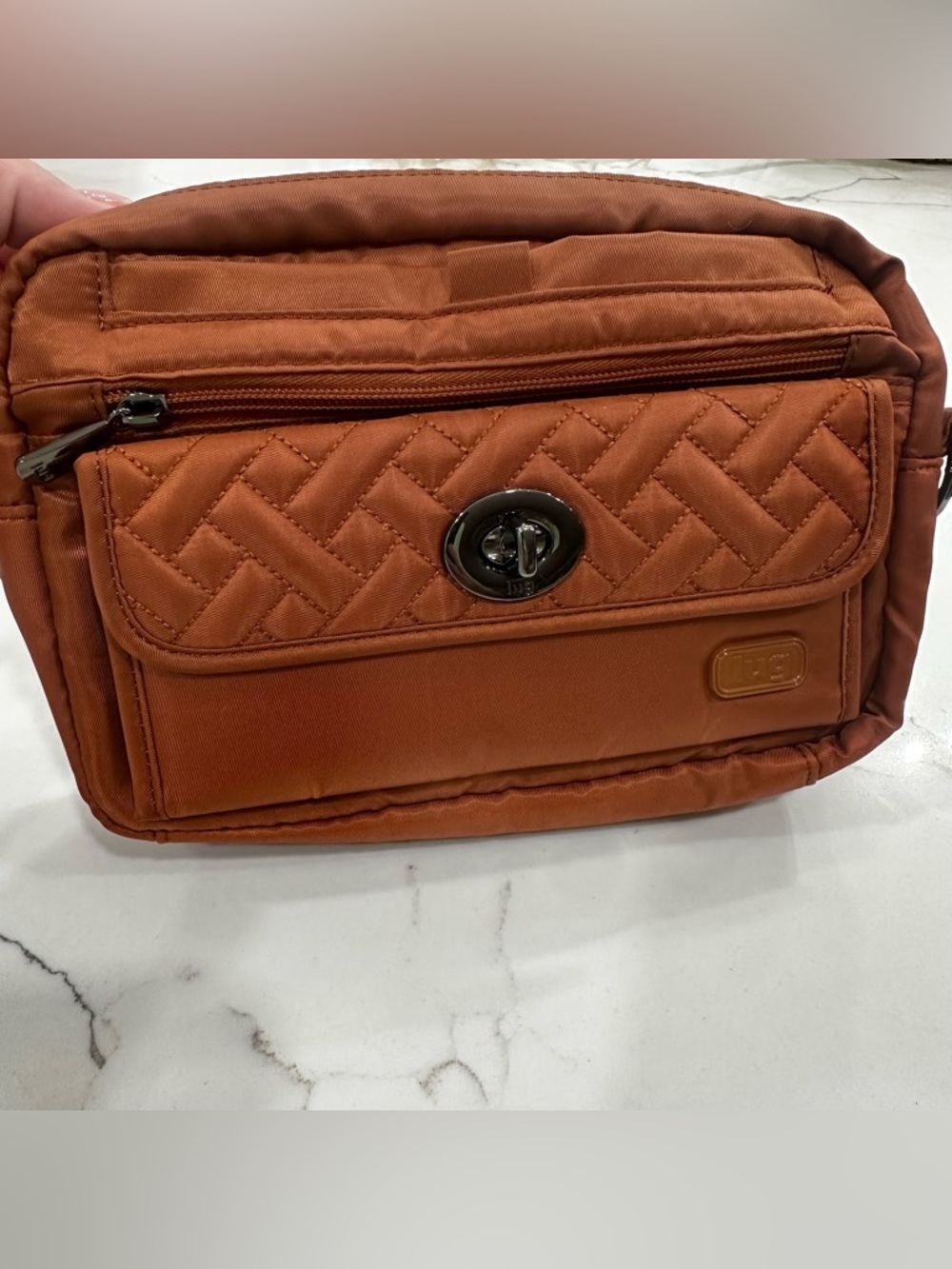 Lug Switch RFID Convertible Crossbody Wallet Clutch - Copper Brown